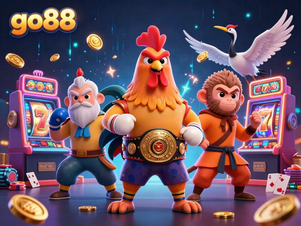 Experience thrilling gameplay with go88 featuring dynamic casino characters and vibrant slot machines.