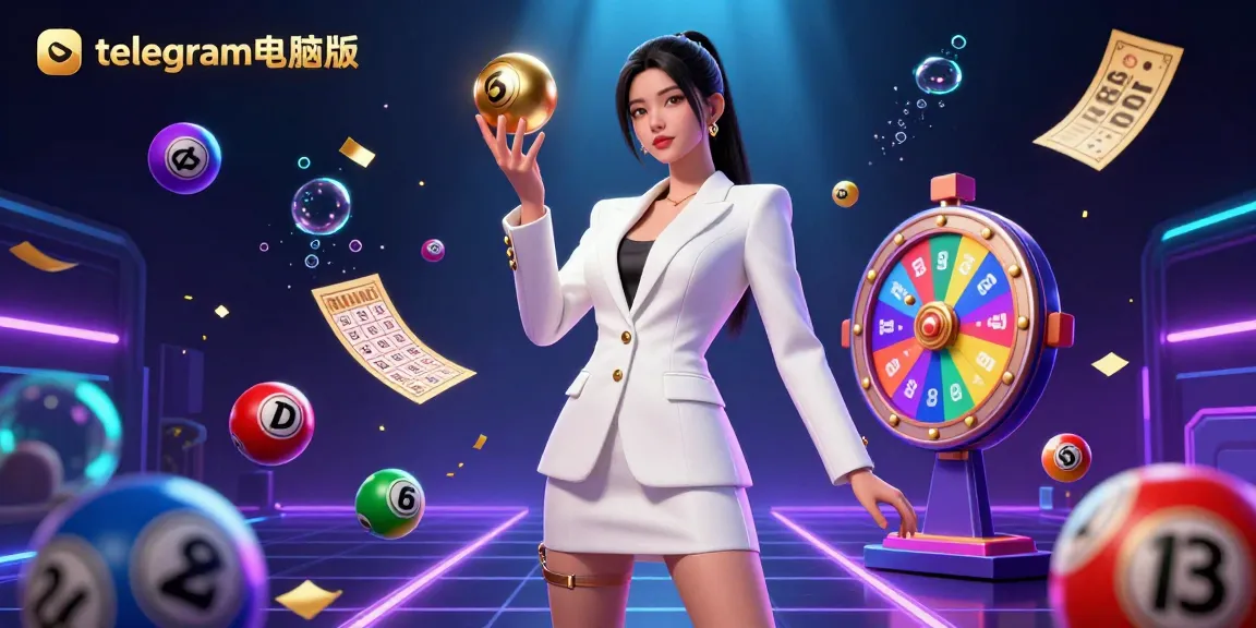 参与telegram电脑版的游戏行动,展示一个充满动态彩票元素的生动场景。